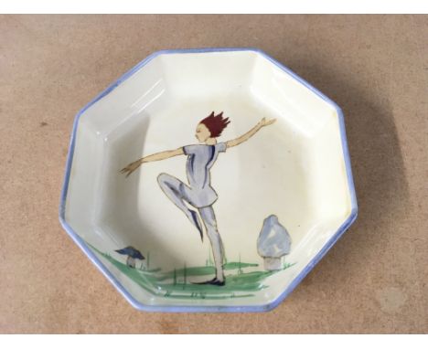 A Susie Cooper "puck" nursery plate dish circa 1920s 12.5cm diameter Good condition