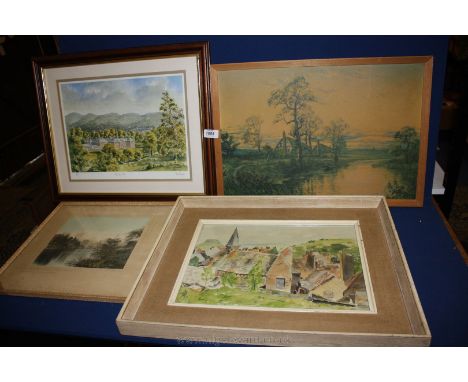 A quantity of Prints including Limited Edition no. 49/500 of Holme Lacy House by Allen Macdougall, a Print of a photograph of