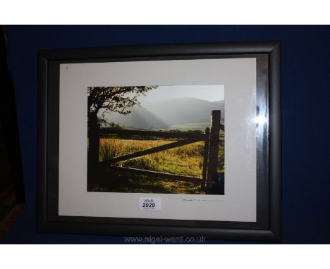 A framed and mounted original photograph 'Gateway To Light' by Dennis Kendrick.