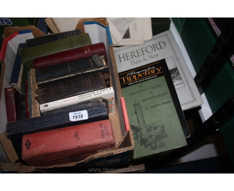 A box of books - Hereford/ Tipparary/ Architectural etc.