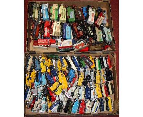 Two trays of mixed unboxed and loose Corgi Classics and similar modern release diecast vehicles