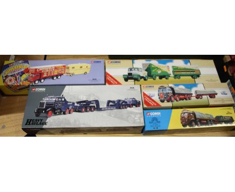 Two trays containing a collection of mixed boxed Corgi Classics and later playworn and some incomplete modern issue diecast s