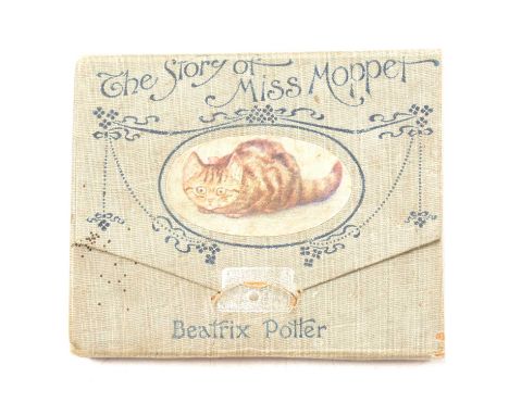 Beatrix Potter, The Story of Miss Moppet, Frederick Warne &amp; Co, 1906, 1st edition, 2nd printing, concertina-style book in