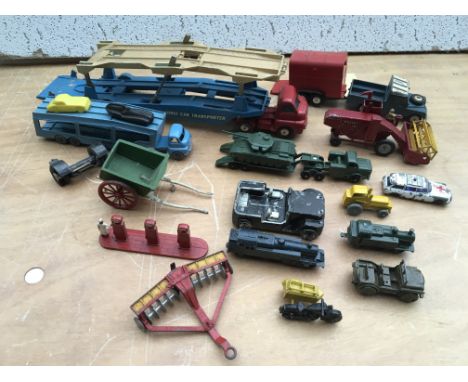 A collection of vintage playworn Corgi and Matchbox diecast