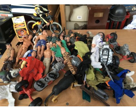 Action man figures including clothes and accessories