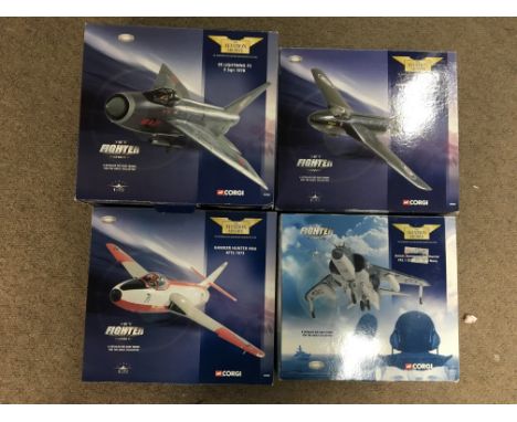 Corgi toys boxed diecast Aviation Archive limited edition, Jet fighter power edition, 1:72 scale including, EE Lightning F3, 