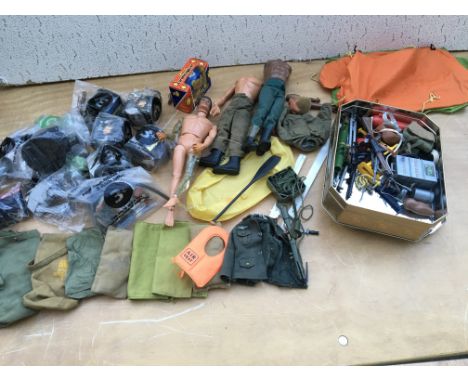 Action man figures, clothing and accessories also Star Wars give away toys