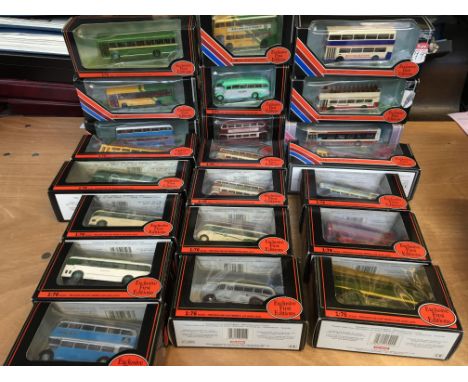 Collection of boxed diecast EFE 1:76 scale, Buses