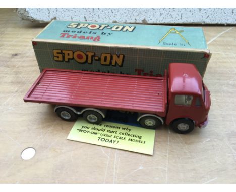 Triang Spot on, 1:42 scale, AEC Major 8, 8 wheel flat bed lorry, repro box