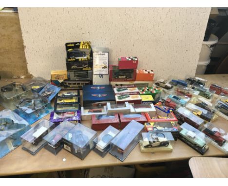 A collection of boxed diecast vehicles including Solido, Rio, Corgi etc
