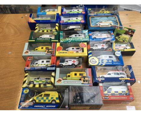 Corgi , Matchbox etc boxed diecast Ambulance vehicles