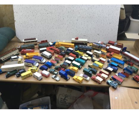 A large collection of loose diecast vehicles including Corgi , Lledo etc