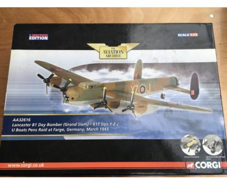 Corgi Aviation Archive 1:72 scale limited edition, Lancaster B1 day bomber , 617 squadron