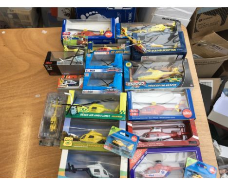 Corgi, Siku etc boxed diecast Emergency helicopters