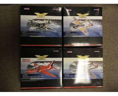 Corgi toys boxed diecast Aviation Archive limited edition 1:72 scale including DH Mosquito BXX (AA32816), De Havilland Vampir