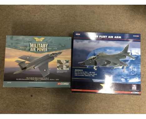 Corgi toys boxed diecast Aviation Archive limited edition 1:72 scale, including Military air power series Blackburn Buccaneer