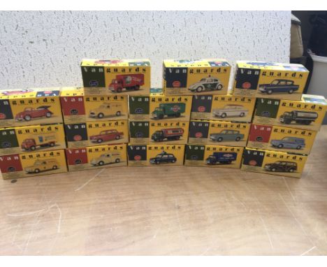 Vanguards boxed diecast vehicles, 1:43 and 1:64 scale, x18