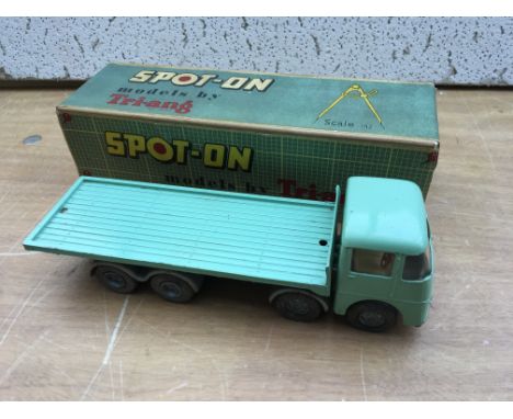 Triang Spot on, 1:42 scale ERF 68G 8 wheel flat bed lorry, repro box