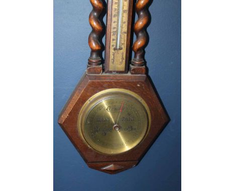 OAK WALL BAROMETER