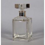 WHISKYKARAFFE, farbloses Glas, rechteckige Grundform,