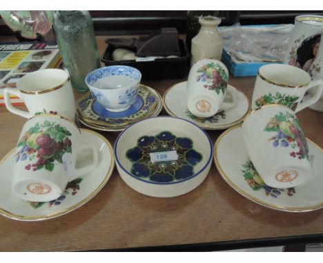 A selection of vintage ceramics including Crownford tea cup and saucers