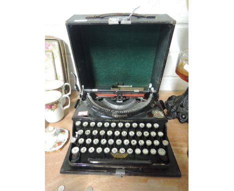 A vintage Imperial Typewriter The Good Companion with transfer print decal
