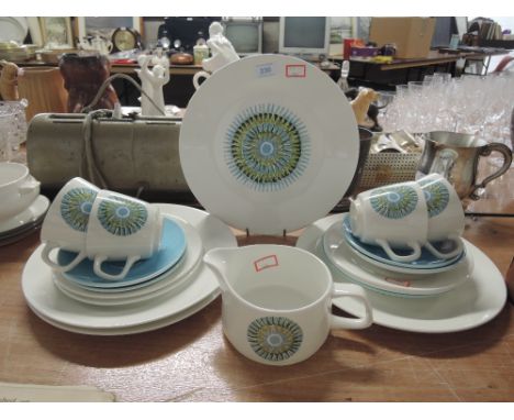 A part tea service by J & C Meakin retro 70's design 18 pieces