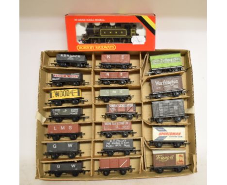 EXTRA LOT: A Hornby 00 gauge locomotive, 0-6-0, L.B.S.C., R.353, boxed, and assorted wagons (qty) 