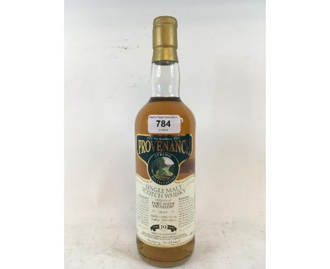 A bottle of McGibbon's Provenance single malt scotch whisky, distilled at Port Ellen Distillery, Islay, distilled 1982, bottl