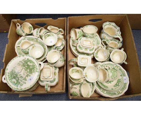 A quantity of Mason's Manchu pattern dinner and tea wares, assorted Mason's Fruit Basket pattern table wares, a Paragon part 