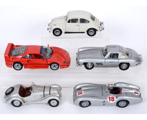 A Franklin Mint Precision Models 1:24 scale 1954 Mercedes-Benz W 196 R, and four others, all boxed (5) See illustration 