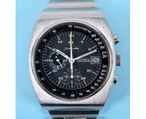 A gentleman's stainless steel Omega Speedmaster 125 limited edition chronograph, having two subsidiary dials, centre seconds 