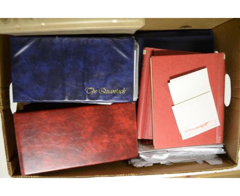 Assorted first day covers, a few presentation packs, and assorted world stamps, mostly in albums (box) 