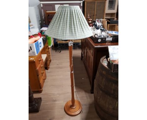 PINE STANDARD LAMP AND SHADE