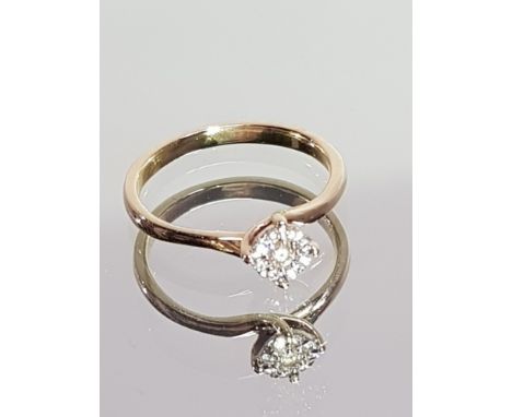 9CT GOLD ENGAGEMENT RING SIZE N