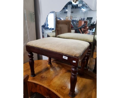 ANTIQUE MAHOGANY STOOL