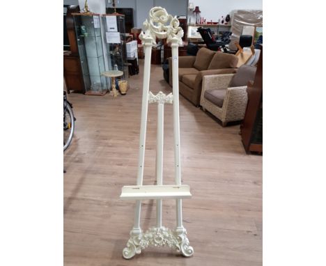 LARGE PAINTED WHITE FOLDING EASEL