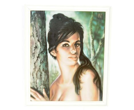 Joseph Henry Lynch - British Artist -&nbsp; (1911 - 1989) - A vintage retro print of head and shoulder portrait of a female w