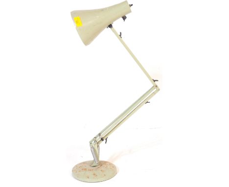 A vintage retro mid 20th century anglepoise Herbert Terry Model 90 style desk top lamp. The lamp having conical shade with ar