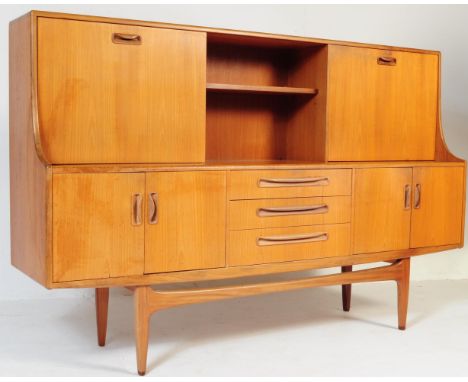 Victor B. Wilkins - G Plan - Fresco - An original retro vintage 1960's teak wood sideboard high board credenza comprising of 