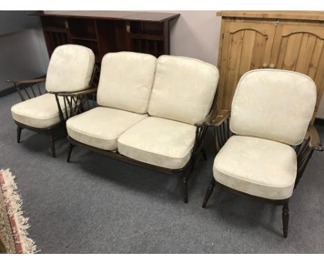 An Ercol three piece lounge suite (3) 