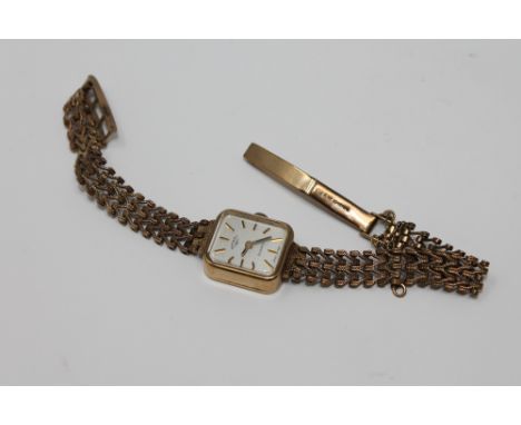 A lady's 9ct gold Rotary wristwatch upon 9ct gold bracelet CONDITION REPORT: This weighs 10g when the movement is removed.