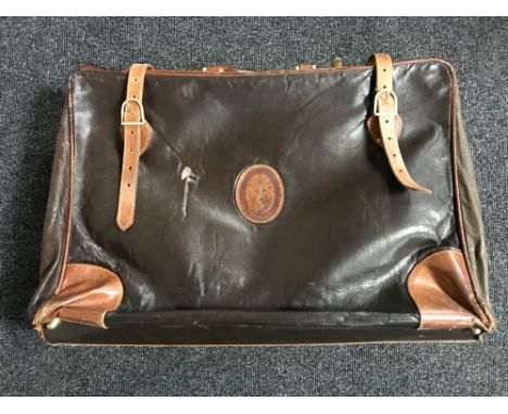 A vintage Trussardi leather valise