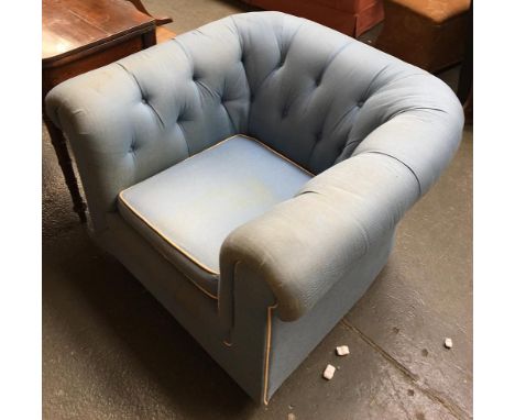 A chesterfield style button back armchair 