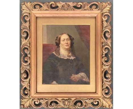 American interest: portrait of Catherine Anne Early, of Baltimore Maryland, oil on board, 20x15cm 