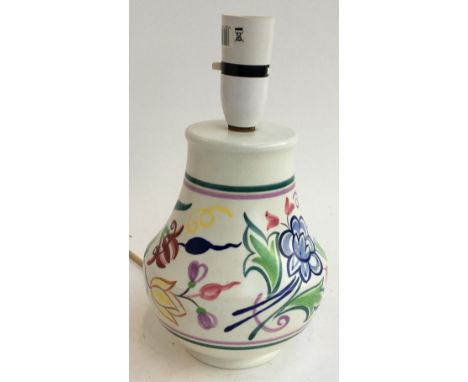 A Poole pottery lamp base 