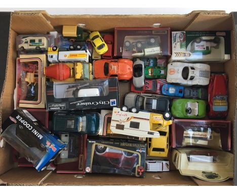 A quantity of vintage model cars including Tonka, Corgi, and various matchbox vars 