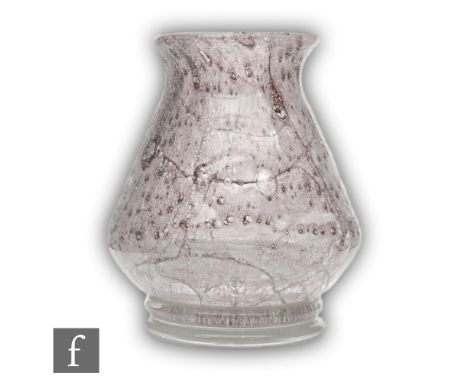 Rectangular Bubble Glass Vase by WMF Glas in Clear Color, circa