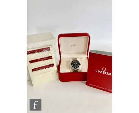 A gentleman's Omega Seamaster S.A.S Communicator limited edition wrist watch, Ref 21230411001001, number 296 of 300, batons t