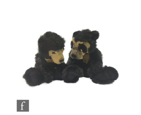 Two Charlie Bears teddy bears, designed by Isabelle Lee, both original bears from Wilfy's Wonderful Wildlife Collection, Shad